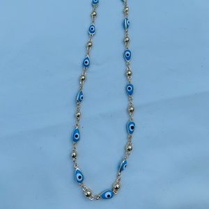 Evil eye protector trendy necklace.
